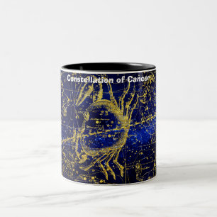 Caneca De Café Em Dois Tons Constelação de Cancer