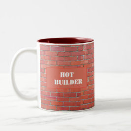 Caneca De Café Em Dois Tons Construtor de Hot-Builder de Bricklayer