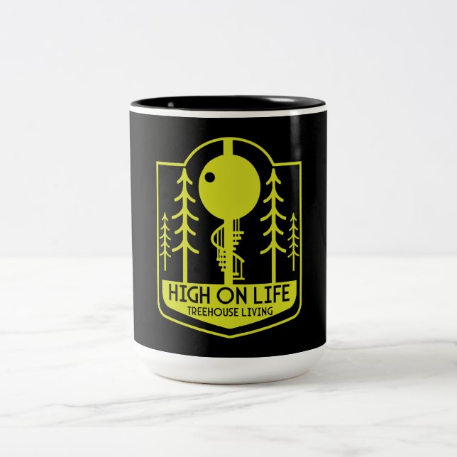 Caneca De Café Em Dois Tons Construtor Mestre Treehouse (Centro)