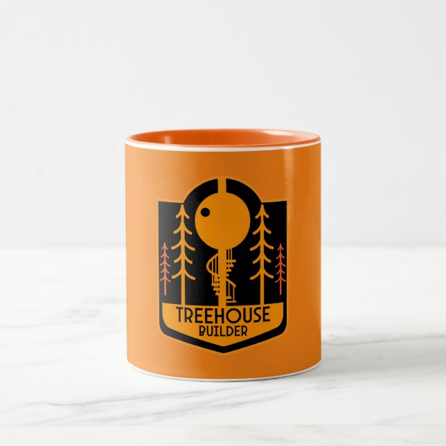 Caneca De Café Em Dois Tons Construtor Mestre Treehouse (Centro)