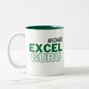 Caneca De Café Em Dois Tons Contabilidade Engraçado do Excel Guru
