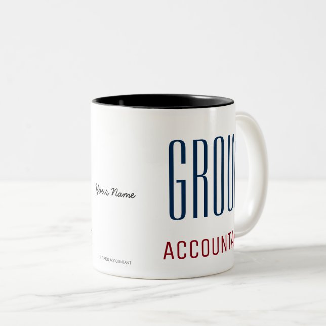 CANECA DE CAFÉ EM DOIS TONS "CONTABILISTA DO GRUPO" (Frente Esquerda)