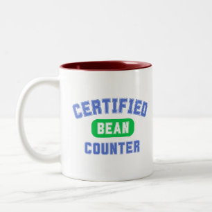 Caneca De Café Em Dois Tons Contador de Bean Certificado para Contabilistas