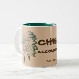 CANECA DE CAFÉ EM DOIS TONS "CONTADOR PRINCIPAL "
