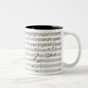Caneca De Café Em Dois Tons Contagem para o ó movimento da 5a sinfonia