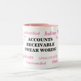 Caneca De Café Em Dois Tons Contas a Receber Sugam Palavras! Piada incômoda