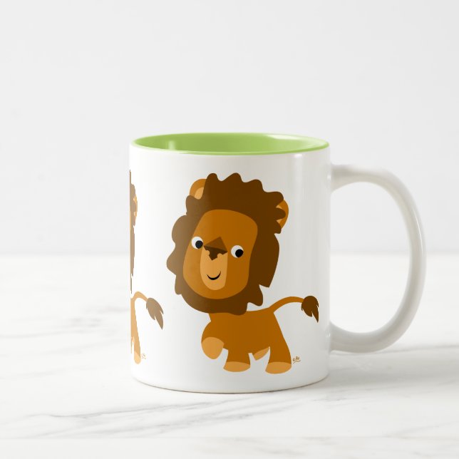 Caneca De Café Em Dois Tons Conteúdo da Cartonagem em Cubo Lion Mug (Direita)