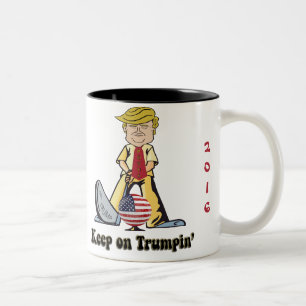 Caneca De Café Em Dois Tons Continue a piscar