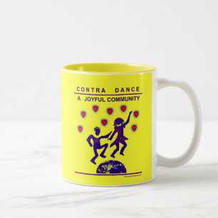 Caneca De Café Em Dois Tons Contra a alegria da dança