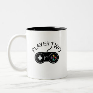 Caneca De Café Em Dois Tons Controladora de jogos Retro Player Dois