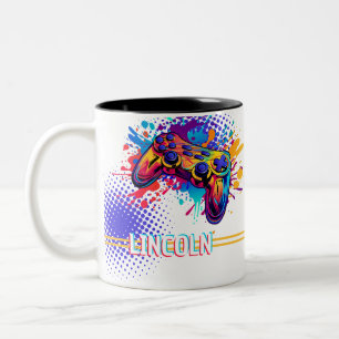 Caneca De Café Em Dois Tons Controladora de videogame