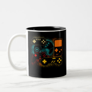 Caneca De Café Em Dois Tons Controladora de videogame