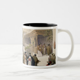 Caneca De Café Em Dois Tons Convento de St. Catherine, monte Sinai, o 17 de