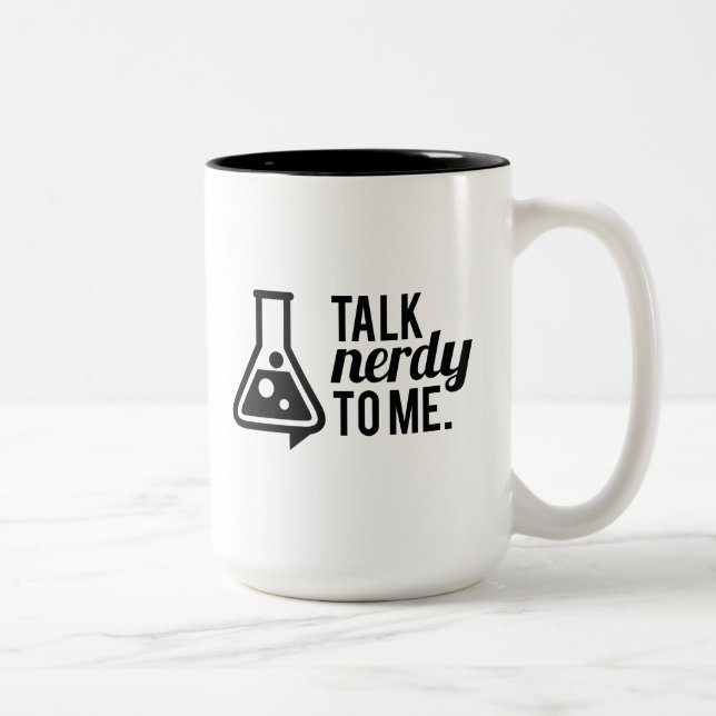 Caneca De Café Em Dois Tons Conversa Nerdy (Direita)
