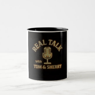 Caneca De Café Em Dois Tons Conversar com Tom e Sherry Podcast Coffee Mug