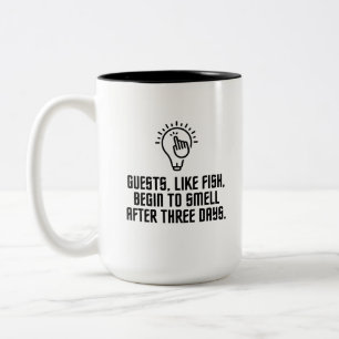 Caneca De Café Em Dois Tons Convidados gostam de peixe