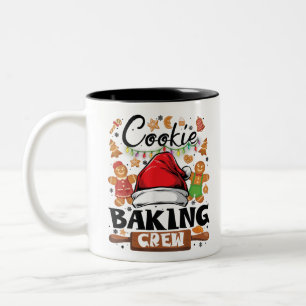 Caneca De Café Em Dois Tons Cookie Baking Crew Camisa Natal Família Gingerbr