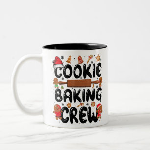 Caneca De Café Em Dois Tons Cookie Baking Crew Papais noeis Família Gingerbr