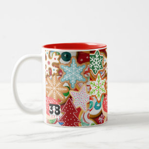 Caneca De Café Em Dois Tons Cookies de Natal
