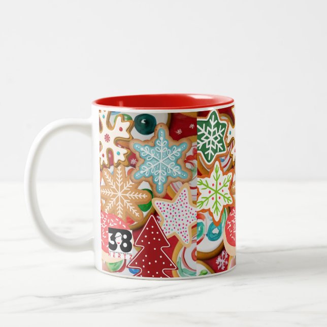 Caneca De Café Em Dois Tons Cookies de Natal (Esquerda)