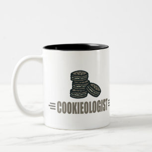 Caneca De Café Em Dois Tons Cookies Engraçados
