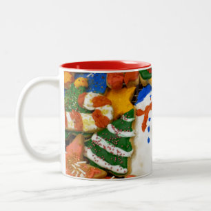 Caneca De Café Em Dois Tons Cookies Natal III Férias Coloridas