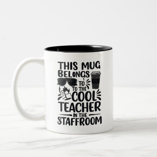 Caneca De Café Em Dois Tons Cool Teacher Staffroom Mug (Esquerda)