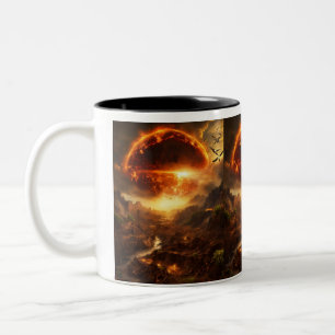 Caneca De Café Em Dois Tons Copa de Café de Sonho Ciclo da Terra