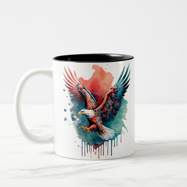 Caneca De Café Em Dois Tons cópia de Be Eagle, voando, engraçado (Esquerda)