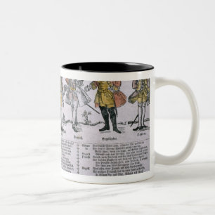 Caneca De Café Em Dois Tons Cópia e exame das nações