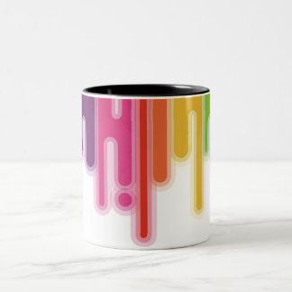 Caneca De Café Em Dois Tons Copo abstrato do design