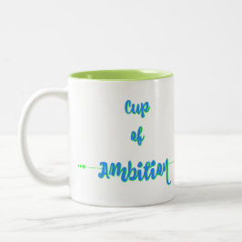 Caneca De Café Em Dois Tons Copo da ambição - verde azul