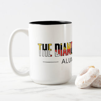 Caneca De Café Em Dois Tons copo de 15 onças com logotipo dos alunos de DBK