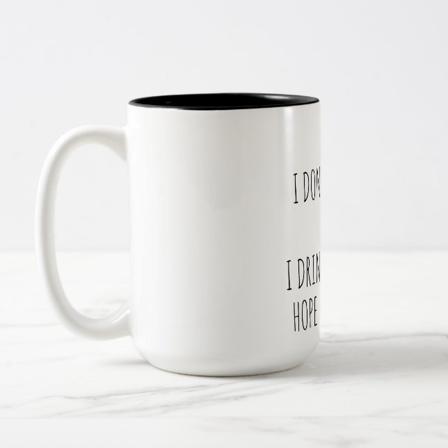 Caneca De Café Em Dois Tons Copo de café com citações engraçadas  (Esquerda)