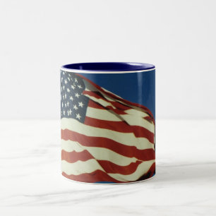 Caneca De Café Em Dois Tons Copo de café da bandeira americana