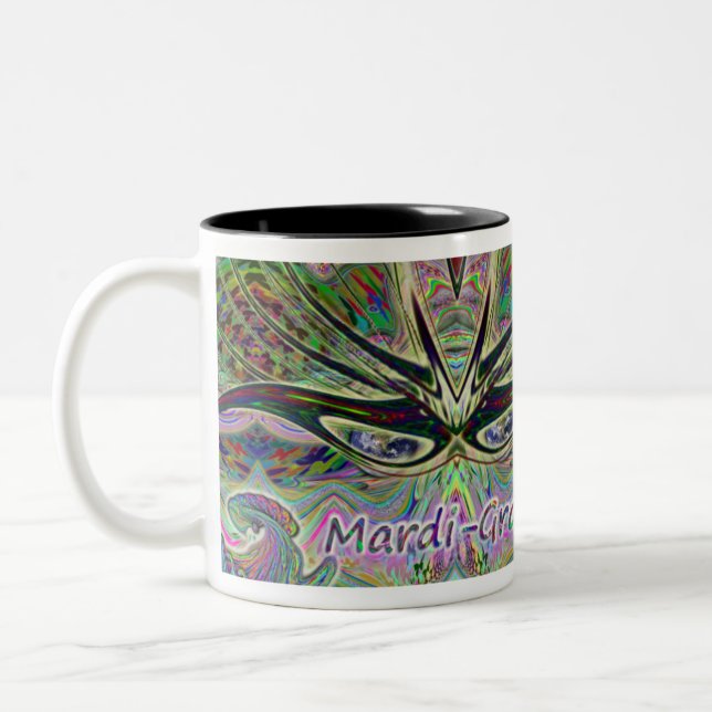 Caneca De Café Em Dois Tons Copo de café da máscara do carnaval (Esquerda)