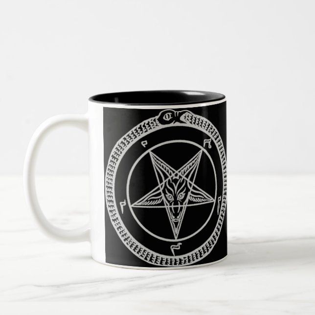Caneca De Café Em Dois Tons Copo de café de Baphomet (Esquerda)