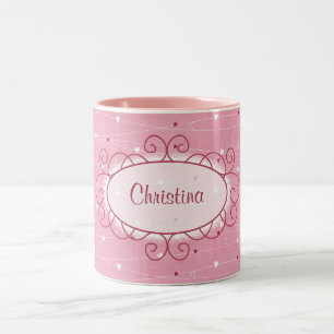 Caneca De Café Em Dois Tons Copo de Café de Corações e Amor
