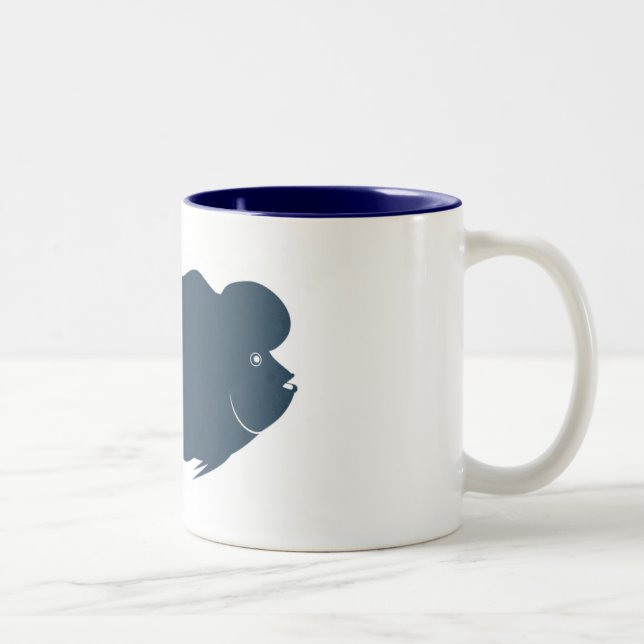 Caneca De Café Em Dois Tons Copo de café de Flowerhorn (Direita)