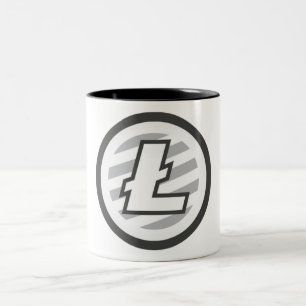 Caneca De Café Em Dois Tons Copo de café de Litecoin