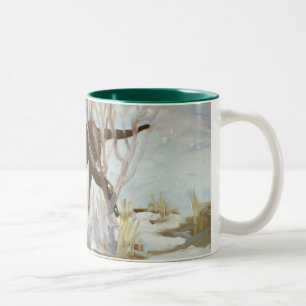 Caneca De Café Em Dois Tons Copo de café do laboratório da neve