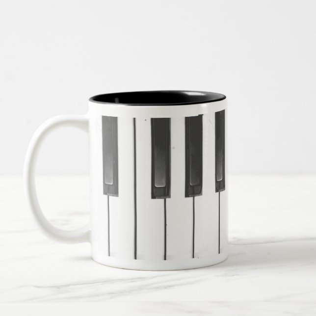 Caneca De Café Em Dois Tons Copo de café do piano (Esquerda)
