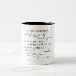 Caneca De Café Em Dois Tons Copo de Café JOB 12:7