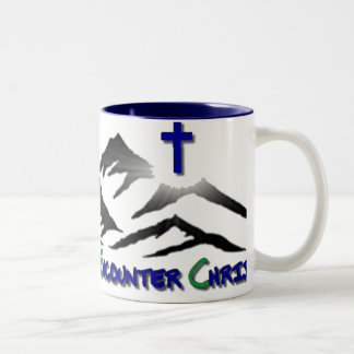 Caneca De Café Em Dois Tons Copo de café retro do logotipo