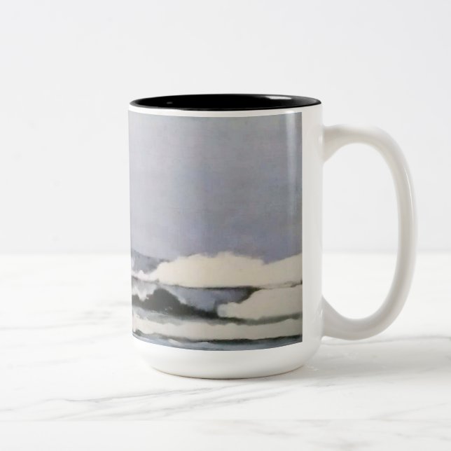 Caneca De Café Em Dois Tons Copo de Greenline do oceano (Direita)