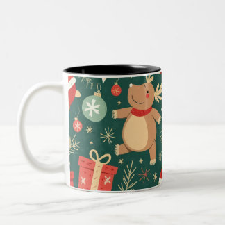 Caneca De Café Em Dois Tons copo de natal