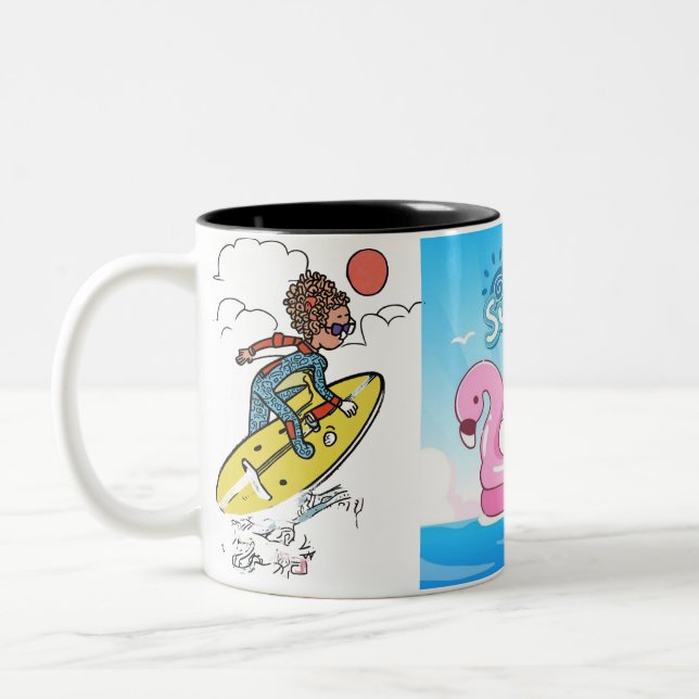 Caneca De Café Em Dois Tons Copo de teia de verão (Esquerda)