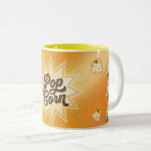 Caneca De Café Em Dois Tons Copo Divertido para Amante de Pipoca