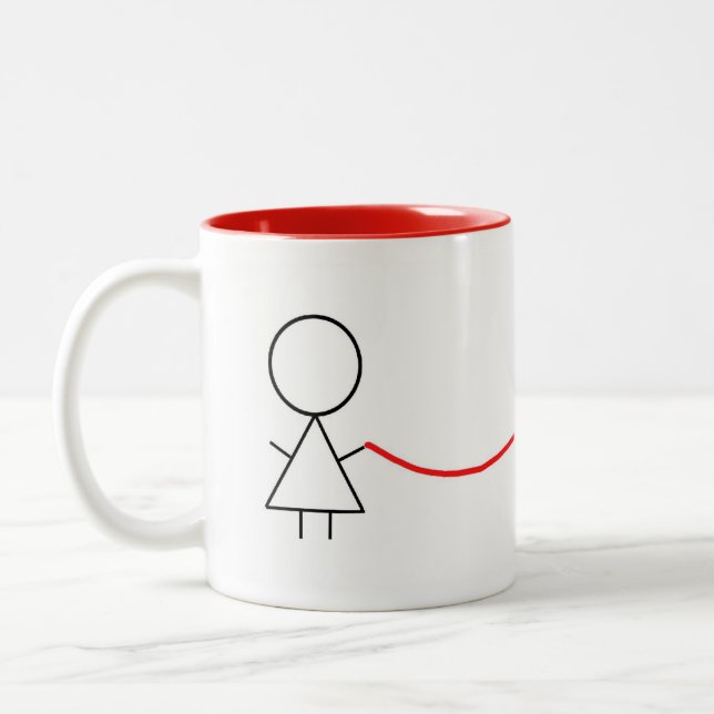Caneca De Café Em Dois Tons Copo do amor (Esquerda)