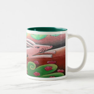 Caneca De Café Em Dois Tons Copo do coelho
